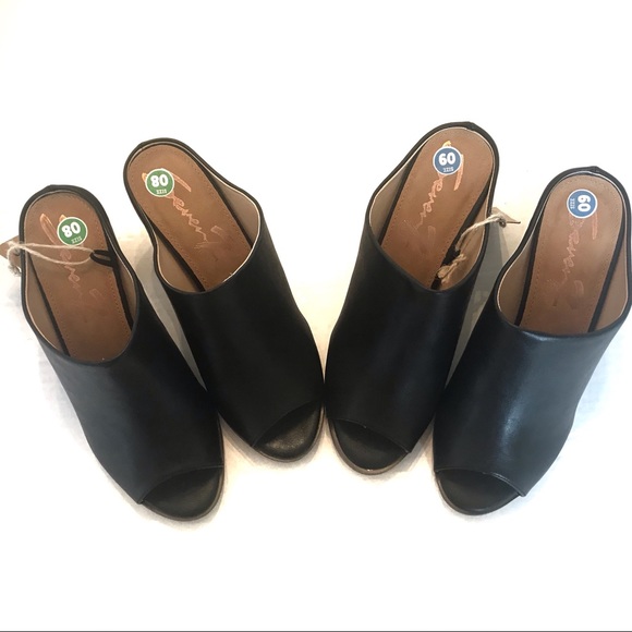 Seven 7 Peep Toe Mules in Navy Blue Size 8 and 8 - Picture 5 of 7